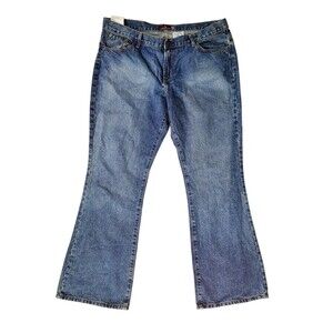 NOS Jordache Womens Low Rise Bootcut Jeans Blue Medium Wash Size 17/18